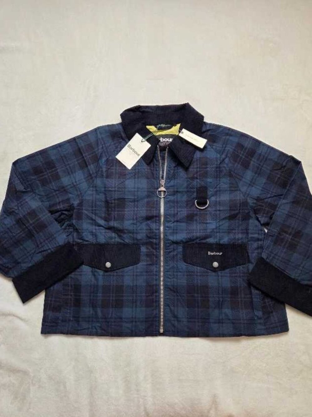 New US 12/ UK 16 Barbour Baiton casual lightweight jacket Weathered Marine plaid